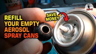 How to Refill Aerosol Spray Cans with Air  Recharge Empty Aerosol Spray Can with Air [upl. by Agbogla515]