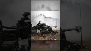 Footage of the M777 Howitzer firing at close range shorts [upl. by Airdnoed855]