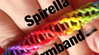 Rainbow Loom Spirilla Armband  German Tutorial [upl. by Sezen468]