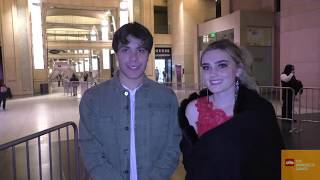 Meg Donnelly and Pearce Joza talk about Zombies 2 in Hollywood [upl. by Anirrak804]