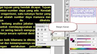 Cara Mengatur Paragraf di Photoshop CS 3 [upl. by Yadnus]