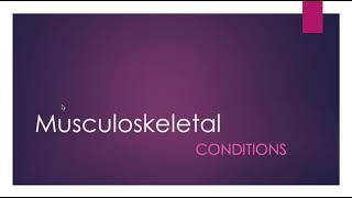 MSK Conditions KINS 447 [upl. by Notniw]