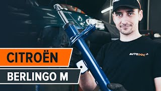 Cómo cambiar los puntal amortiguador en CITROËN BERLINGO M VÍDEO TUTORIAL DE AUTODOC [upl. by Anirtik410]