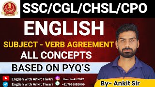 ENGLISH 2024 CLASS5 SUBJECT VERB AGREEMENT NEW BATCH FOR SSC BANK CGL CDS MTS STATE EXAM [upl. by Rosita495]