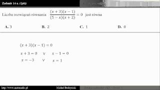 Zadanie 14a  matura z matematyki równanie wymierne zestaw 1 [upl. by Adnole279]