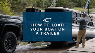 How To Load Your Crest Pontoon on a Trailer [upl. by Flavia]