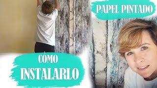 CÓMO INSTALAR PAPEL PINTADO E IDEAS FÁCILES PARA AÑADIRLE [upl. by Ailedo]