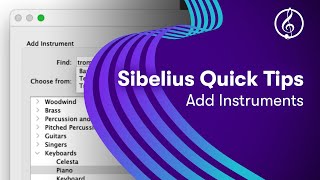 Sibelius Quick Tips Add Instruments [upl. by Tillfourd746]