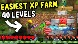 EASIEST XP FARM Minecraft 121 40 LEVELS [upl. by Babara]