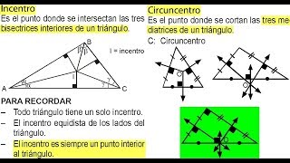 Baricentro Ortocentro Incentro Circuncentro y Excentro en un Triángulo Ejercicios Resueltos [upl. by Brietta]