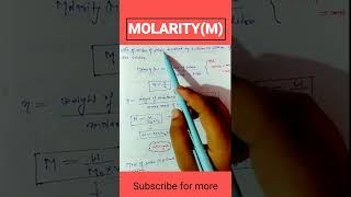 Molarity l solution l chapter1 class 12th chemistry [upl. by Nrol738]