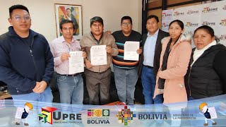 Firma de convenio con el Municipio de Palos Blancos para la const de la Unidad Educativa San José [upl. by Pearl]