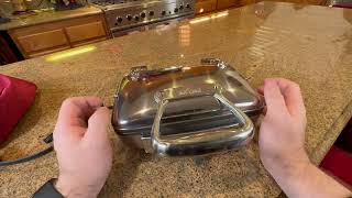 All Clad 2100046968 99010GT Stainless Steel Belgian Waffle Maker Review [upl. by Nonek732]