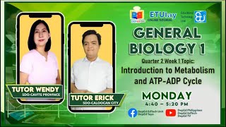 Introduction to Metabolism and ATPADP Cycle  General Biology 1  Quarter 24 Week 1 [upl. by Sieber]