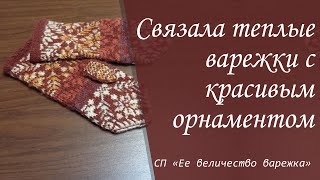 Связала теплые и мягкие варежки с красивым орнаментов  СП quotЕе величество варежкаquot Отчет за ноябрь [upl. by Skell]