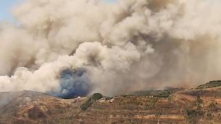 Incendio en Tejeda Gran Canaria 2017  Dramatic fire [upl. by Notlrak608]