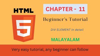 HTML Tutorial for beginners  CHAPTER  11  Div element in HTML  MALAYALAM  html justeasy [upl. by Perrine]