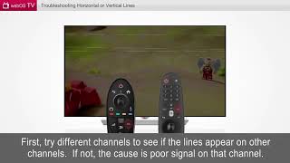 LG TV Troubleshooting Horizontal or Vertical Lines webOS [upl. by Eelirak]