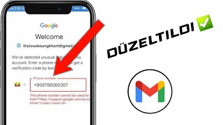 Bu telefon numarası doğrulama için kullanılamaz  Gmail hesabı telefon numarası doğrulama hatası [upl. by Carnay]