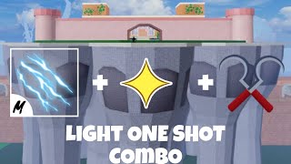 Light One Shot Combo Blox Fruits [upl. by Adamok]