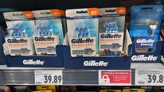 New Gillete Skinguard Sensitive Disposable Razor Review  face shave March 2023 [upl. by Gollin624]