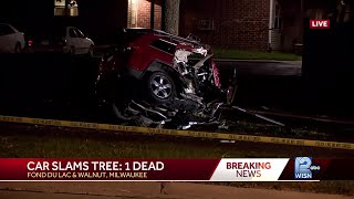 car slams tree 1 dead [upl. by Amaty]