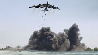 Scary US B52 Drops Tons of Bombs On Small Island In Middle of the Ocean [upl. by Sew472]