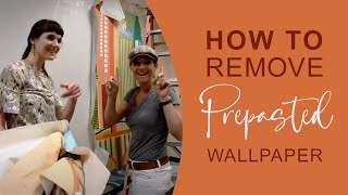 How To Remove A Prepasted Wallpaper Mural [upl. by Aigroeg]