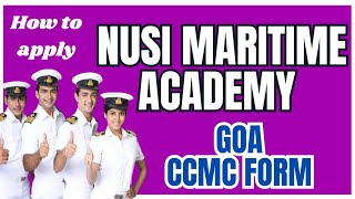 NUSI GOA KA CCMC COURSE APPLICATION FORM KESE BHARE nusigoa CCMCCOURSE gpratingsalary ship [upl. by Nuawad]