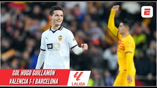 ¡SE VIENE ABAJO MESTALLA Valencia EMPATA Hugo Guillamón marca el 11 ante Barcelona  La Liga [upl. by Samuela]