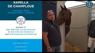 Fontainebleau 2024  Interview Vainqueur du Criterium des Juments de 4 ans  KAPELLA DE CHAMPLOUE [upl. by Ginzburg]