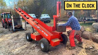 Split Force 1320T  How Fast To Split A Face Cord Of Firewood [upl. by Cassell]