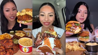 tiktok mukbang compilation pt 1  eating burger and fries [upl. by Fabron]