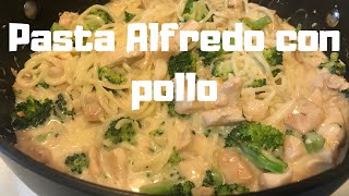 PASTA ALFREDO CON POLLO Y BRÓCOLI 🥦  PASTA ALFREDO Esli recetas fáciles [upl. by Sanjay379]