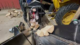 Indoor production of Birch Firewood in Norway using a Palax D360 Pro firewood processor [upl. by Audsley743]