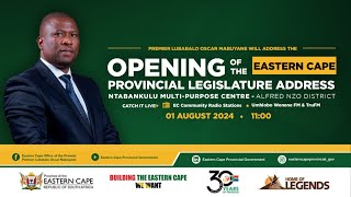 Opening of the Eastern Cape Provincial Legislature Address  1 August 2024 [upl. by Ocsic]