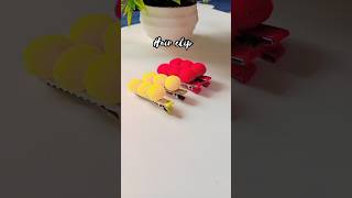 Hair clip decorate idea❤️💛 diy hairclshorts youshorts craft handmadetrending [upl. by Amerigo]