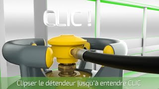 Comment brancher ou débrancher une petite bouteille de gaz Antargaz de 5 kg ou de 55 kg [upl. by Cirilo]