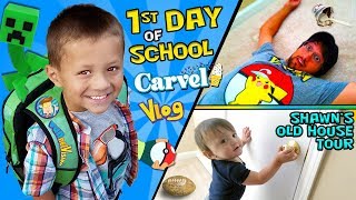 CHASES 1st Day of SCHOOL  Shawns Old House Tour w Carvel Ice Cream FUNnel Vision Vlog [upl. by Nerrad563]