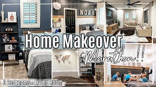 HOME MAKEOVER MARATHON 2023  3 BEDROOM TRANSFORMATIONS  LIVING ROOM MAKEOVER on a BUDGET [upl. by Besnard73]