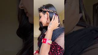 Simple Navratri Hairstyle 🥢🪷 trending shorst hairstyle simplehairstyle navratrihairstyle yt [upl. by Budwig]