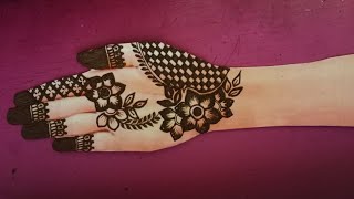 very easy and simple mehndi design henna mehndi  how to make simple mehndi design [upl. by Nnylhtak107]