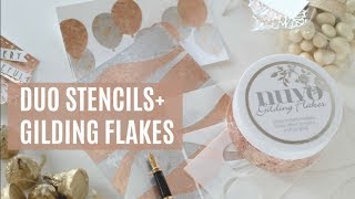 How to apply Nuvo Gilding Flakes with Duo Stencils by Neat and Tangled [upl. by Tham]