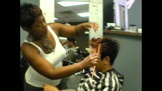 Diva Styles Salon DALLAS TX Before and Afters of Clients video 1 [upl. by Haggai]