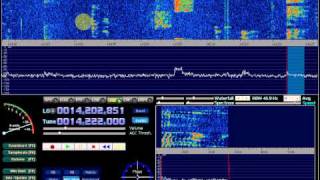 SDR4 receiver prototype testing with HDSDR [upl. by Idonah]