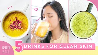 5 Simple Drinks to Clear Acne amp Inflammation  Boost Immune System 🍵 [upl. by Ithnan]