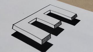 Easy pencil 3D drawing on paper [upl. by Ttennaj]