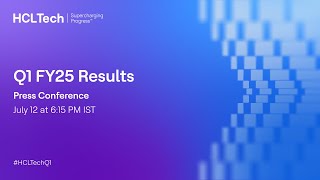 HCLTech Q1 FY25 Results Press Conference [upl. by Itida411]