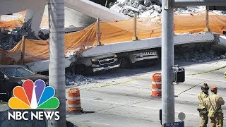 Bridge Collapses At Florida International University Near Miami  NBC News [upl. by Notsek148]