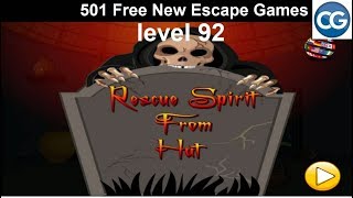 Walkthrough 501 Free New Escape Games level 92  Rescue spirit from hut  Complete Game [upl. by Darcie414]